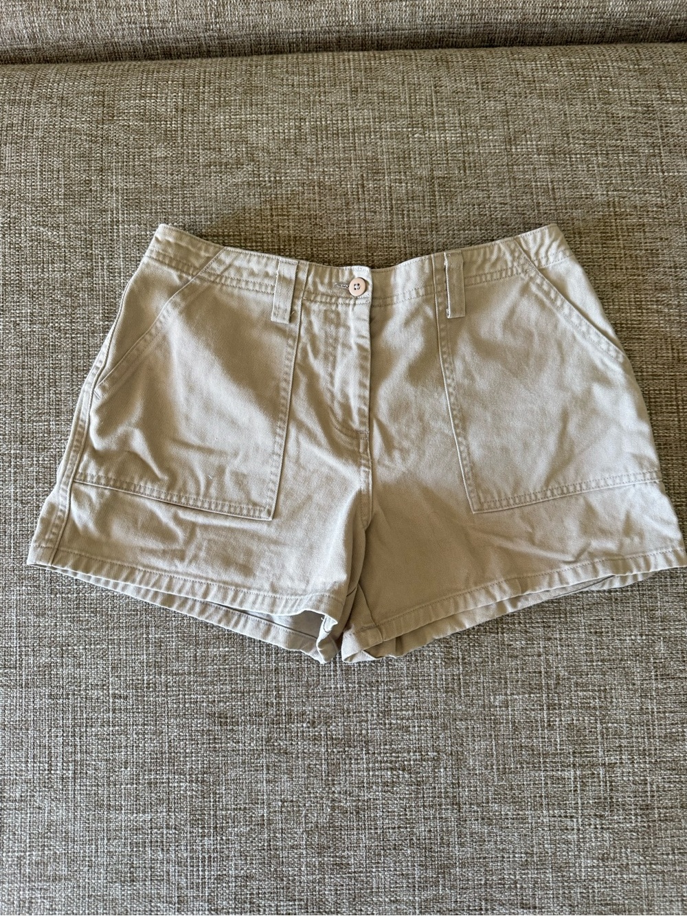 Moda International Khaki Cotton Utility Shorts Size 6 Vintage